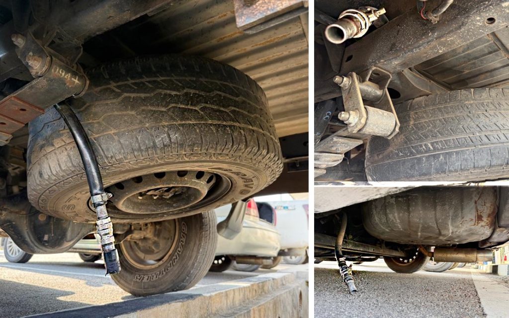 KANGAR -- The General Operations Force (GOF) detained three Thai men who were attempting to smuggle petrol and diesel into Thailand using modified vehicle tanks on Jalan Kangar-Padang Besar, near the Padang Besar Immigration, Customs, Quarantine, and Security Complex (ICQS) yesterday. Its Northern Brigade Commander, SAC Balveer Singh a/l Mahindar Singh said the police arrested the men, aged between 22 and 45, after inspecting three suspicious-looking pickup trucks during ‘Op Taring Bravo 1’ at 9 am. "As a result of the inspection, it was found that there was a quantity of liquid suspected to be petrol and diesel, in the modified tanks of each vehicle believed to be for smuggling petrol and diesel into Thailand," he said in a statement tonight. He said the total amount of petrol and diesel seized amounted to 410 litres, estimated to be worth RM 2,015.70, and the three vehicle drivers were believed to be actively involved in smuggling due to high demand in neighbouring country, with the total seizure amounting to RM 217,015.70 including the vehicles. "This (smuggling attempt) was due to the lower prices and the reduced stock of petrol and diesel in Thailand as a result of the ongoing global geopolitical crisis," he said, adding that the case is being investigated under Section 21 of the Supply Control Act 1961 read together with Section 8(4)(a) (Act 122). He also said that the Perlis Traffic Investigation and Enforcement Department (JSPT) also issued summonses to each of the foreign drivers for modifying the vehicle. He added that the operation was carried out by the Royal Malaysia Police through GOF Northern Brigade headquarters’ Risk Branch, in collaboration with the Perlis branch of the Ministry of Domestic Trade and Cost of Living (KPDN) and the Perlis JSPT.