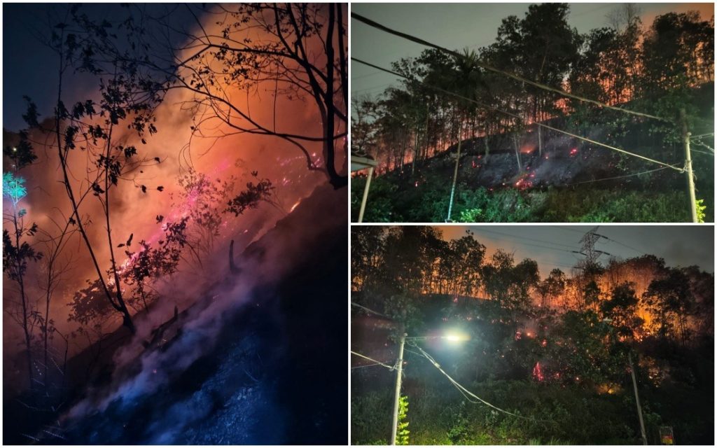 KUALA LUMPUR -- A forest fire broke out in a hilly area along Jalan PUJ 2/24, Taman Puncak Jalil, Seri Kembangan tonight, but the situation is now under control. Selangor Fire and Rescue Department (JBPM) Operations Division assistant director Ahmad Mukhlis Mukhtar said the department received an emergency call regarding the incident at 9.27 pm. He said a team of 18 personnel from the Seri Kembangan Fire and Rescue Station, assisted by members from the Bukit Jalil and Sri Petaling stations, was deployed to the location and arrived at 9.40 pm. According to Ahmad Mukhlis, the fire involved a hilly forest area estimated at two acres. “The fire has been successfully contained from spreading and extinguishing works are actively ongoing at the scene,” he said when contacted by Bernama tonight. He said four fire engines were deployed in the operation - three Fire Rescue Tender (FRT) units and one Emergency Medical Rescue Services (EMRS) unit. Ahmad Mukhlis also confirmed that no casualties were reported in the incident.