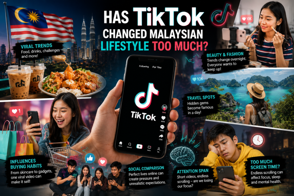 TikTok has become one of the most influential social media platforms in Malaysia today. What started as a simple entertainment app for short videos has now evolved into a major force shaping trends, shopping habits, food culture, travel decisions, and even the way Malaysians think and communicate. From viral food reviews to fashion trends and lifestyle content, TikTok now plays a huge role in daily life, especially among younger generations. There is no denying that TikTok has created many positive opportunities. Small businesses, local food vendors, and independent creators have benefited greatly from the platform. Many Malaysian entrepreneurs have managed to grow their brands overnight through viral videos without spending huge amounts on advertising. TikTok has also helped promote local tourism spots, hidden cafés, and Malaysian culture to wider audiences both locally and internationally. However, TikTok has also introduced a strong “viral culture” into society. Today, many Malaysians rush to buy trending products, visit viral cafés, or try popular foods simply because they appeared online. In some cases, people are more interested in creating content for social media rather than genuinely enjoying the experience. This has created a lifestyle where online validation and trends often influence personal choices. Another growing concern is how TikTok affects spending habits and mental health. Constant exposure to influencer lifestyles, luxury items, beauty standards, and shopping promotions can create pressure, especially among young users. Many people feel the need to keep up with trends to fit into online culture. At the same time, endless scrolling and short-form videos can reduce productivity and increase screen addiction among users. Despite these concerns, TikTok itself is not entirely the problem. The platform can also be educational, creative, and informative when used responsibly. Many Malaysian creators share useful content about business, education, cooking, travel, and financial advice. The issue lies more in how people consume content and allow social media to influence their daily lives too heavily. Overall, TikTok has undeniably changed Malaysian lifestyle in many ways. It has created opportunities, transformed businesses, and reshaped modern culture, but it has also encouraged unhealthy comparisons, impulsive trends, and digital dependency. As TikTok continues to grow, Malaysians must learn to balance entertainment with real-life values and avoid letting social media completely define their lifestyle choices. -- MINUTESMY / SUGAN BALAN