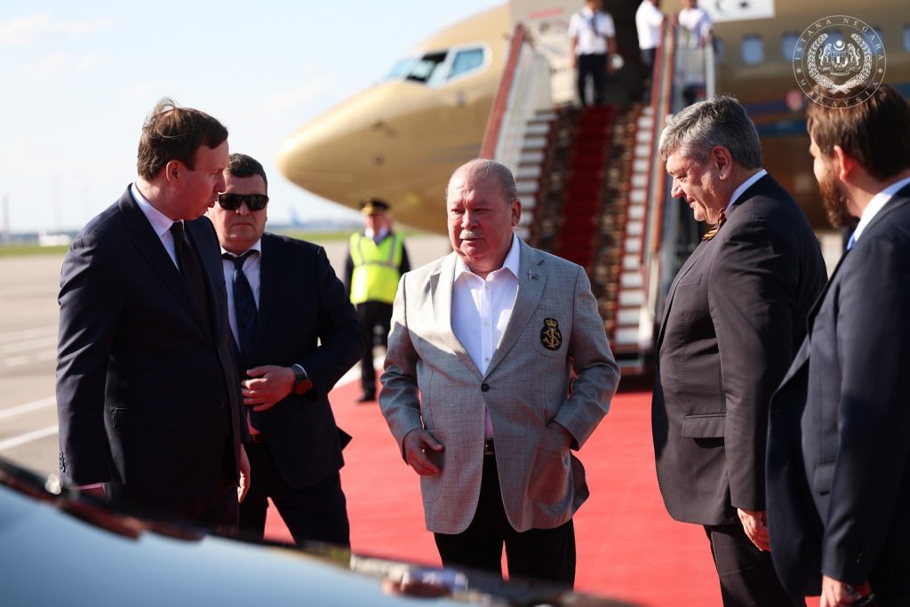 MOSCOW, May 7 — His Majesty Sultan Ibrahim Sultan Iskandar arrived in Moscow yesterday at the special invitation of the Government of the Russian Federation as a guest of honour ahead of the Victory Day Parade celebration on May 9. His Majesty’s private aircraft landed safely at Vnukovo-2 International Airport at 4.20 pm local time. Upon arrival, Sultan Ibrahim was received by Deputy Minister of Foreign Affairs of the Russian Federation, Andrey Rudenko, and Director-General of the Protocol Department of the Russian Federation, Bogdashev Igor Viktorovich. Also present to welcome His Majesty was Malaysia’s Ambassador to the Russian Federation, Dato’ Cheong Loon Lai. The special invitation extended by Vladimir Putin reflects the high regard and close diplomatic ties between Malaysia and Russia. Last year, Sultan Ibrahim created history as the first Malaysian Head of State to undertake a State Visit to the Russian Federation since diplomatic relations between the two countries were established in 1967. -- MINUTESMY -- CREDIT: FB SULTAN IBRAHIM SULTAN ISKANDAR