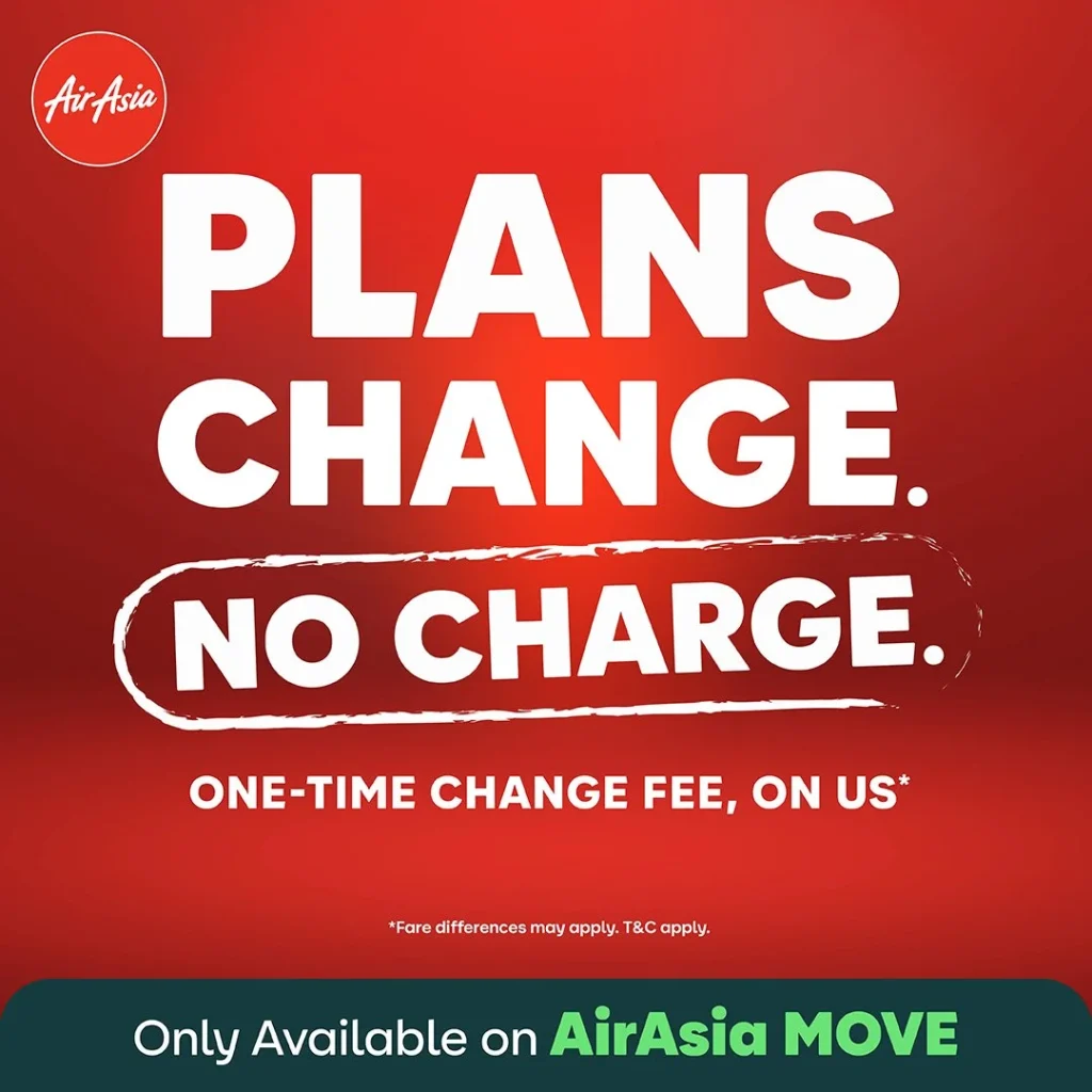 KUALA LUMPUR, 11 May 2026- AirAsia MOVE (MOVE), the official booking platform for AirAsia flights, launched a new feature ‘1x Zero Change Fee’ by giving travellers greater flexibility when managing their AirAsia flight bookings. The ‘1x Zero Change Fee’ feature gives travellers a one-time waiver of flight change fees when changing the date or time of their AirAsia flights booked via the MOVE app or airasia.com. Travellers will still be required to pay any fare differences, taxes or other applicable charges in line with standard flight change policies, but the feature significantly reduces the overall cost of making travel changes, offering greater flexibility and peace of mind. Chan Kok Ding, Head of Flights at AirAsia MOVE commented, “In today’s travel landscape, where plans can change quickly and travellers expect greater control, we remain committed to delivering both flexibility and affordability. With ‘1x Zero Change Fee’, travellers can adjust their plans with greater ease when circumstances change. “We will continue to enhance the platform with features that make travelling simpler and more seamless, while bringing more exclusive benefits to our MOVE users, all within one app.” On top of the ‘1x Zero Change Fee’ feature, AirAsia MOVE offers a range of features designed to enhance travel flexibility and convenience. The Easy Cancel add-on allows eligible passengers to cancel flights up to 48 hours before departure for up to an 80% refund, subject to applicable terms and conditions, while 0% Instalment plans enable users to spread the cost of flight-and-hotel bundles over three to six months. The platform also streamlines the airport experience for AirAsia flights through Online Check-In and Auto Visa Check (AVC), which helps verify travel documentation in real time and supports a more seamless check-in experience. For the latest updates, follow @airasiamove on Instagram & TikTok. Download the app from the Apple App Store, Google Play Store, and Huawei App Gallery for a smooth and enhanced booking experience