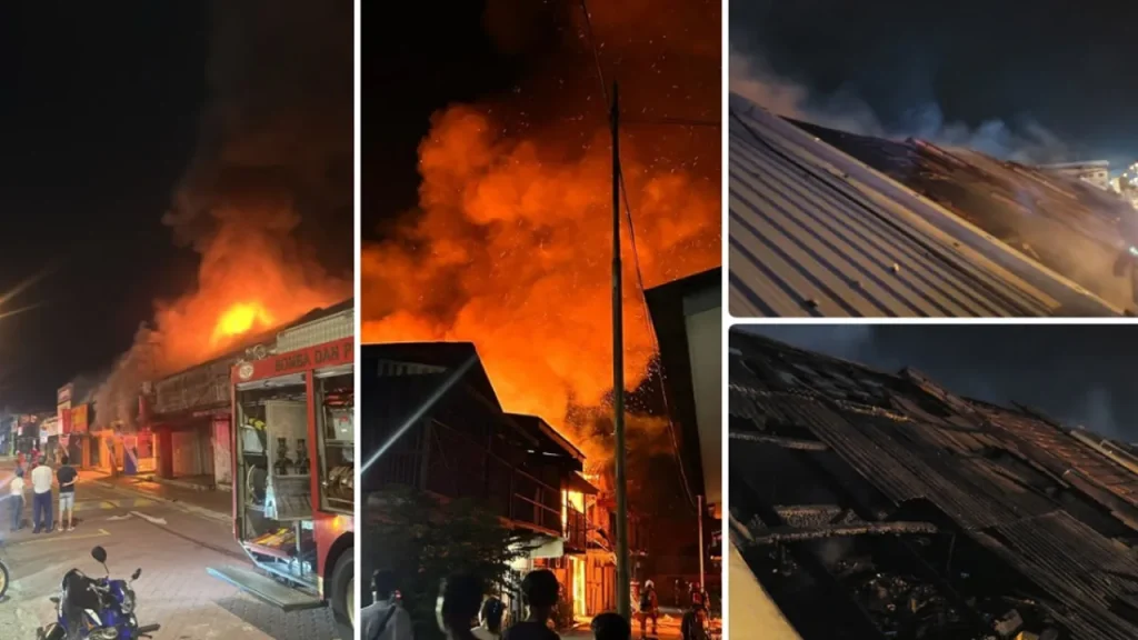 SHAH ALAM, June 3 — Six shop lots, including a gold shop and telecommunications equipment outlets, were severely damaged in a fire that broke out along Jalan Besar, Tanjong Karang, late Tuesday night. Selangor Fire and Rescue Department Assistant Director of Operations Ahmad Mukhlis Mukhtar said the department received an emergency call regarding the incident at 11.27pm and immediately dispatched firefighting teams to the scene. According to the operations commander, the blaze involved six shop lots measuring approximately 40 by 20 square feet each. The fire destroyed about 90 per cent of the premises. The affected businesses comprised two pharmacies, two telecommunications equipment shops, a gold shop and a mini market. "No casualties were reported in the incident, and firefighters successfully brought the fire under control at 3.54am," Ahmad Mukhlis said in a statement on Wednesday. The firefighting operation involved 16 personnel and officers from the Tanjong Karang, Kuala Selangor, Sekinchan and North Klang Fire and Rescue Stations. The cause of the fire and the extent of the losses are still under investigation.