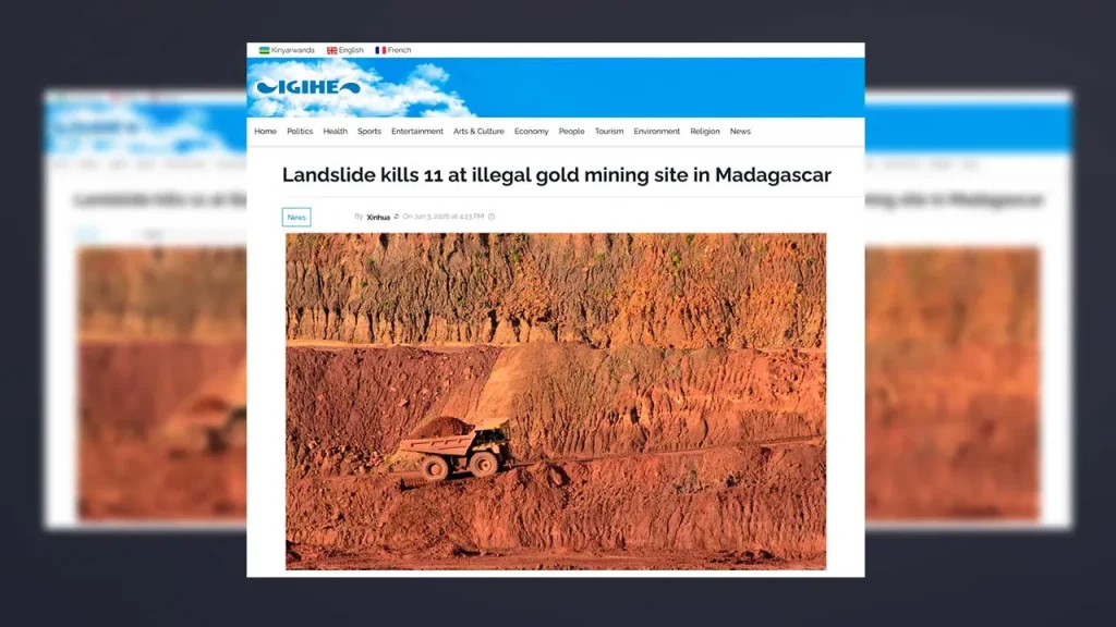 11 gold miners killed in landslide in eastern Madagascar