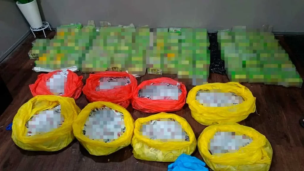 JOHOR BAHRU: Police arrested two locals and seized various types of drugs worth RM57.15 million which were believed to be being smuggled to a neighbouring country during a raid in the Parit Amat Laut area, Muar yesterday. Marine Police Force (PPM) Region Two Commander ACP Noor Azman Jamal said the man and woman, aged 63 and 43, were arrested in a raid at 12.30am by a team from the Muar PPM Region Two Marine Investigation Unit and the Muar District Police Headquarters' Narcotics Criminal Investigation Division. He said the drugs were seized as a result of intelligence from his party which detected several vehicles and a boat in suspicious conditions in the area. "Based on initial observations, several people were seen unloading a number of packages suspected of containing drugs onto the boat. The team then raided and arrested the two individuals who were the senders (of the supplies)," he said in a statement. He said further inspection found 517 plastic bags suspected of containing 549 kilograms of methamphetamine, 191,268 ecstasy pills and 4,000 cartridges believed to contain liquid drugs hidden in boats and car boot. Noor Azman said a fibre boat and two 85 horsepower Yamaha Enduro engines were also seized. He said his party was investigating whether there were other individuals involved in the activity besides the two individuals who were friends. "Both were remanded for a week starting yesterday and the case is being investigated under Section 39B of the Dangerous Drugs Act 1952 and Section 15 (1) (a) of the Dangerous Drugs Act 1952," he said. -- BERNAMA