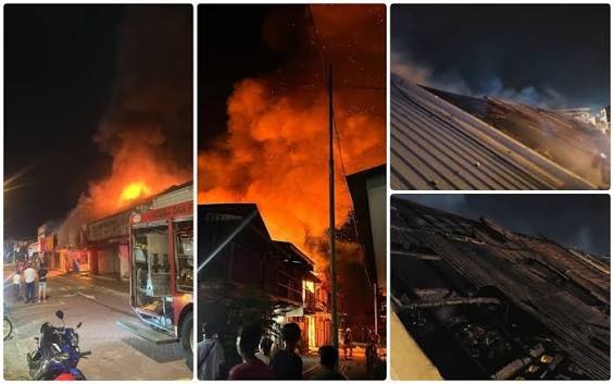 KUALA TERENGGANU, June 23 -- A keropok (fish cracker) trader in Kampung Losong Su here suffered losses estimated at RM500,000 after his premises were destroyed in an early morning fire today. Shop owner Rohaimi Mohd, 43, said he discovered the incident at about 5.40 am after checking CCTV footage on his mobile phone shortly after waking up. The businessman, who has operated the family enterprise for the past 12 years, said the fire was still in its early stages when he arrived at the premises. Still, his attempts to extinguish it were unsuccessful. “When I arrived, the fire had not spread extensively. I managed to enter the office, switched off the main power supply and tried to put out the flames with a fire extinguisher, but failed. My hair and skin were slightly burnt. In less than 10 minutes, the fire grew rapidly, and I had to get out to save myself,” he said when met at the scene today, just 50 metres from his house. Rohaimi, who inherited the business from his late uncle, said the blaze destroyed stock worth RM170,000, including new supplies received just two days ago. Also destroyed were 22 refrigerators and freezers, as well as a Yamaha NVX motorcycle. “I am at a loss thinking about my family's future because we depend entirely on this business for our livelihood. “My four employees also rely on this business to support their families. At the moment, I can only pray that Allah will show us a way through this hardship,” said the father of four. Meanwhile, the officer-in-charge of the Kuala Terengganu Fire and Rescue Station, Thoyibbah Taib, said they received a report about the fire at 6.28 am, and quickly deployed three fire engines and 18 personnel to the scene to carry out firefighting and rescue operations. “The blaze was brought under control and fully extinguished by 6.49 am. The cause of the fire remains under investigation, and no casualties were reported,” he said. -- BERNAMA