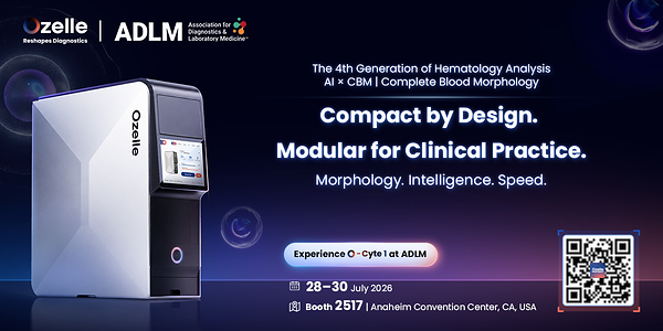 ANAHEIM, Calif. and FRANKFURT, Germany, June 30 -- Ozelle will unveil O-Cyte 1, its newest automated hematology analyzer, at ADLM 2026 in California. Making its global debut at one of the leading international events for diagnostics and laboratory medicine, O-Cyte 1 marks Ozelle's latest milestone in advancing the 4th Generation of Hematology Analysis through AI × CBM (Complete Blood Morphology). For decades, cellular morphology has been one of the most valuable sources of hematology insight. Yet bringing morphology into routine hematology workflows without slowing productivity has remained a challenge. Manual microscopy depends on specialist expertise, while image-based approaches have expanded what laboratories can see but have not always fit seamlessly into routine high-throughput workflows. O-Cyte 1 is designed to address this gap by bringing morphology intelligence, scalable throughput, and operational simplicity into one compact system. Built on Ozelle's AI × CBM technology, the analyzer transforms cell images into structured morphology insight, supporting a workflow that moves beyond numerical parameters toward image-based evidence and consistent interpretation.  Designed for productive clinical workflows, O-Cyte 1 supports up to 60 tests per hour as a standalone unit and up to 360 tests per hour through cascaded expansion. Its compact footprint, modular architecture, minimal-maintenance workflow, and service-ready design are intended to help healthcare providers and laboratory operators improve efficiency while reducing operational complexity. "O-Cyte 1 reflects our vision of making advanced morphology intelligence more practical, scalable, and accessible for everyday hematology workflows," said Raymond, head of Ozelle North America division. "At ADLM, we look forward to showing global partners how AI-powered morphology can move into more productive hematology workflows." At ADLM 2026, Ozelle will present O-Cyte 1 alongside its clinical hematology portfolio. As demand grows for efficient and scalable hematology solutions across North America, Europe, the Middle East, Southeast Asia, India, and beyond, Ozelle aims to support diverse clinical settings with AI-powered diagnostic systems designed for everyday practice. Visitors and partners are invited to experience O-Cyte 1 at Booth 2517 during ADLM 2026, July 28–30, at the Anaheim Convention Center. Partners unable to attend in person are also welcome to request a product briefing and explore regional collaboration opportunities.   -- PRNewswire -- Source: Ozelle 