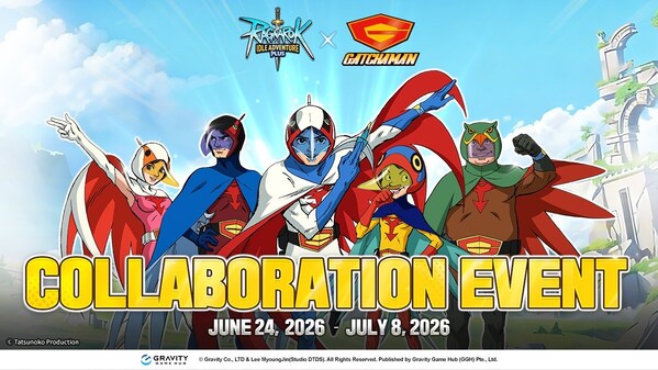 SINGAPORE, June 24 -- Gravity Game Hub (GGH) is excited to announce the launch of its first-ever collaboration between the mobile idle RPG Ragnarok Idle Adventure PLUS and the legendary anime franchise Gatchaman. Running from June 24 to July 9, 2026, this limited-time crossover event brings exclusive themed content, exciting challenges, and unique rewards inspired by the iconic heroes of Gatchaman. "We are excited to bring Gatchaman, one of the most iconic anime franchises in history, into the world of Ragnarok Idle Adventure Plus. This collaboration allows us to connect two beloved universes that have inspired generations of fans across Asia and beyond. Through exclusive characters, events, and rewards, we hope to deliver a memorable experience that celebrates both the adventurous spirit of Ragnarok and the heroic legacy of Gatchaman. We sincerely thank our players for their continued support and look forward to sharing this special journey together," said Harry Choi, President Director, Gravity Game Hub Pte. Ltd. Exclusive In-Game Content and Rewards Throughout the event period, players can participate in a variety of special activities, including Daily Log-In Events, Airship Intercept, War Territory, Daily Reward Boosts, and the Cross-Server Dojo. By completing these activities, players can collect event-exclusive currency and exchange it for premium collaboration rewards, including: Exclusive Collaboration Pet: Joe the Condor Special Collaboration Red Card Exclusive Event Title Limited Avatar Frame Phase 2: Science Ninja Team Event Starting July 2, players can enjoy an additional collaboration chapter, Science Ninja Team, featuring a themed portal exploration mini-game, cross-server leaderboard competition, and a special roulette event. Participants will have the opportunity to obtain another exclusive collaboration pet, Jinpei the Swallow, alongside various in-game rewards. Dedicated Skill Comprehension Events for the collaboration pets will also be available, providing valuable upgrade materials, Pet Item Copy, GP, Zeny, and Pet EXP to help players strengthen their companions. The Ragnarok Idle Adventure PLUS x Gatchaman collaboration update is now available on iOS and Android devices. Players can find full event details and patch notes through the game's official community channels. About Ragnarok Idle Adventure Plus Genre: Idle RPG Platform: Mobile (Android & IOS) Website: https://roidle.gnjoy.asia Facebook: https://www.facebook.com/ROIdleAdventure Instagram: https://www.instagram.com/roidleadventureplus Discord: https://discord.gg/roidleadventureplus About Gravity Game Hub Founded in 2021, Gravity Game Hub (GGH) Pte. Ltd. is a publisher and developer of online and mobile games, committed to delivering high-quality entertainment experiences and building thriving gaming communities throughout Southeast Asia and beyond. About Tatsunoko Production Founded in 1962, Tatsunoko Production Co., Ltd. is a renowned Japanese animation studio and the creator of iconic franchises such as Science Ninja Team Gatchaman, Casshan, Hurricane Polymar, and Tekkaman. The company continues to expand the global reach of its beloved IPs through animation, licensing, and entertainment partnerships. -- PRNewswire -- Source: Gravity Game Hub