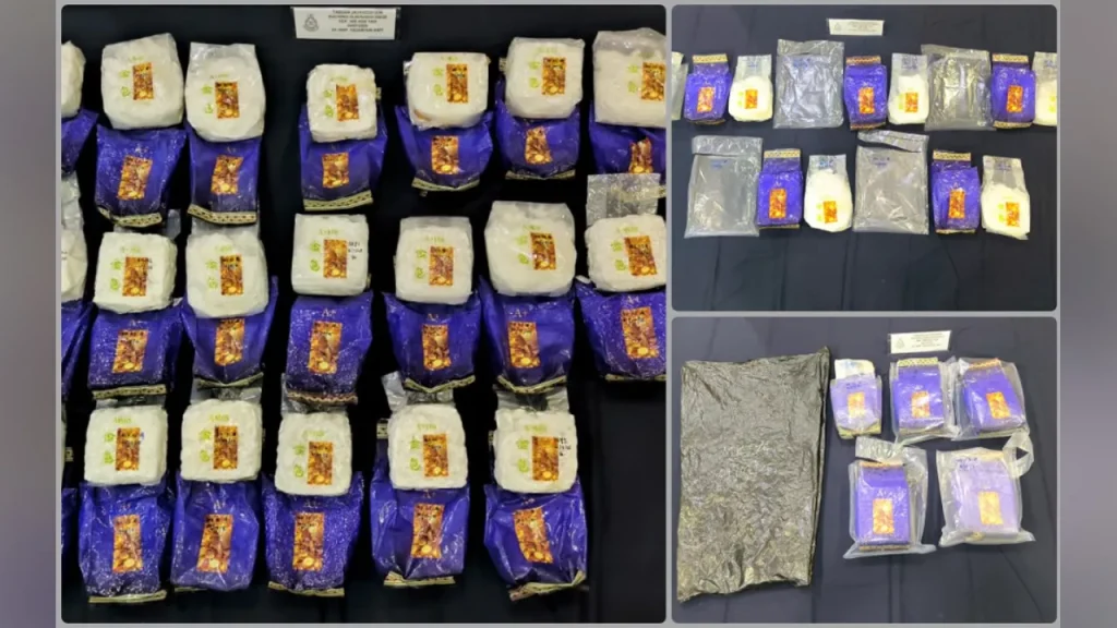 KUCHING: Police busted a drug trafficking syndicate through four separate raids around Kuching and Padawan on July 3 to 4, seizing 26.97 kilograms (kg) of suspected methamphetamine (syabu) worth RM1.35 million. Kuching District Police Chief, ACP Alexson Naga Chabu said that in the operation from 4.35 pm to 12.30 midnight, police arrested seven individuals consisting of four locals and three Indonesians, with an age range between 25 and 46 years old. He said the first raid in a residential area on Jalan Matang led to the arrest of a 31-year-old local man and the seizure of 60.5 grams (g) of drugs suspected to be methamphetamine. "Following that, police raided an apartment on Jalan Batu Kawa and arrested a 43-year-old local man, a 44-year-old local woman, two Indonesian men aged 37 and 46, respectively, and a 34-year-old Indonesian woman. An examination found 5.45g of suspected methamphetamine. "The third raid in front of a shop in Jalan Setia Raja, Stutong led to the arrest of a 25-year-old local man with 5.3kg of drugs suspected to be methamphetamine," he said in a statement today. Alexson said information from the arrests then led to a fourth raid at an apartment on Jalan Tabuan Tranquility, which found another 21.6kg of drugs suspected to be methamphetamine. "The total amount of drugs seized is estimated to be able to supply about 134,500 addicts. Investigations found that the arrested syndicate members received wages of between RM3,000 and RM6,000 a month as runners, to distribute drugs around Kuching and Padawan," he said. Alexson said the modus operandi was believed to be receiving instructions from upliners to deliver drugs using the drop and collect method , which is placing drug supplies at designated locations without meeting customers face to face, to avoid their activities being detected by the authorities. He said the case is currently being investigated under Section 39B of the Dangerous Drugs Act 1952 which provides for the death penalty or life imprisonment and if not sentenced to death, the offender can be given no less than 12 strokes of the cane if convicted. -- BERNAMA