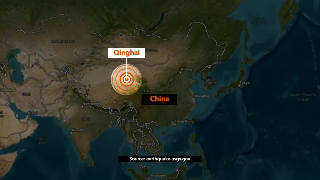 BEIJING: An earthquake measuring 5.2 on the Richter scale shook Haixi Mongolian and Tibetan Autonomous Prefecture in northwest China's Qinghai Province at 7:44 a.m. Wednesday (Beijing time), according to the China Earthquake Networks Center (CENC), Xinhua reported . The epicenter was detected at 37.83 degrees north and 95.43 degrees east, while the quake occurred at a depth of 10 kilometers, according to the center. -- BERNAMA-XINHUA