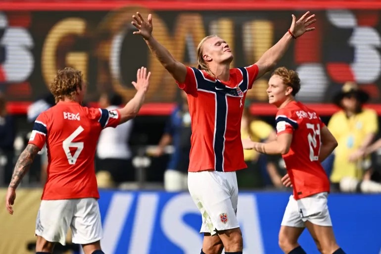 ISTANBUL, July 6  -- Erling Haaland scored twice Sunday as Norway stunned Brazil 2-1 in a dramatic FIFA World Cup Round of 16 match at New York/New Jersey Stadium in the US, eliminating the five-time champions and securing their debut in the tournament’s quarterfinals. All three goals made the net within the last 25 minutes of the match, Anadolu Ajansi reported, with Haaland opening in the 79th minute after Andreas Schjelderup found him on the edge of the penalty area. The striker took a touch before driving a low header past goalkeeper Alisson Becker. He doubled Norway’s lead in the 90th minute with another low strike from outside the area, driving the ball into the bottom corner for his seventh goal of the tournament. The goal moved Haaland level with Argentina’s Lionel Messi and France’s Kylian Mbappe at the top of the 2026 World Cup scoring chart. Brazil pulled one back in the 10th minute of stoppage time when Neymar converted a penalty, but the late goal was not enough to prevent elimination. Brazil had also missed a first-half penalty, with Bruno Guimaraes’ spot kick saved by Norway goalkeeper Orjan Nyland. This year’s World Cup is being co-hosted by the US, Canada and Mexico. It is the first edition to feature 48 teams. The tournament concludes July 19. Argentina is the defending champion. -- BERNAMA-ANADOLU 