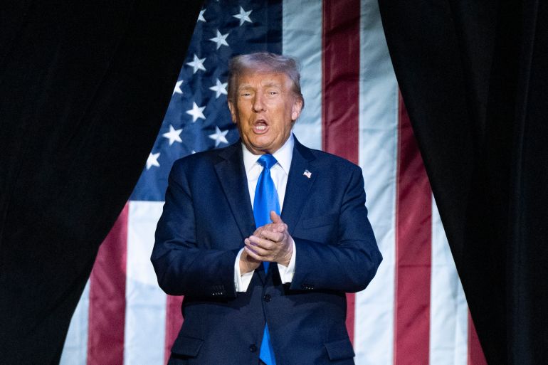 US President Donald Trump speaking about election issues ahead of the 2026 midterm elections.