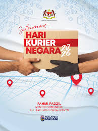 Communications Minister Fahmi Fadzil recognising courier workers ahead of National Courier Day.