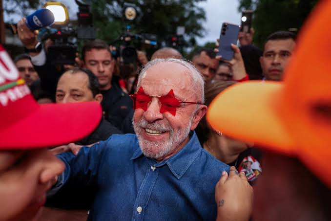Brazilian President Luiz Inacio Lula da Silva following his presidential election victory